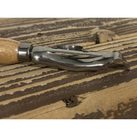 Vintage Peeler Corer Wooden Handle MCM Antique Collectible Kitchen Utensil - Picture 3 of 5